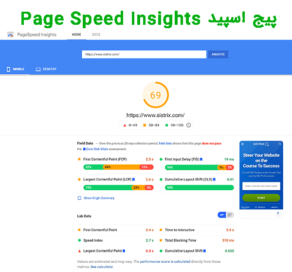 page speed