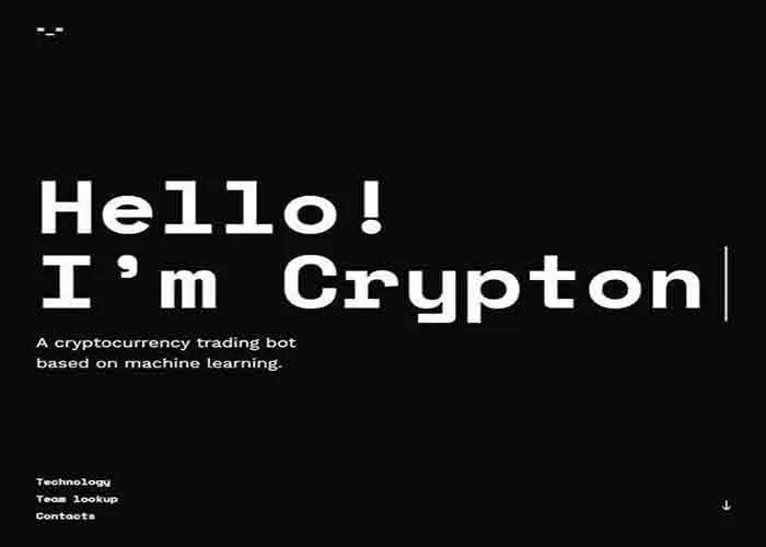 طراحی سایت Crypton Trading؛ انیمیشن تایپی Hello Im Crypton طراحی سایت Crypton Trading؛ صفحه تایپی Hello I